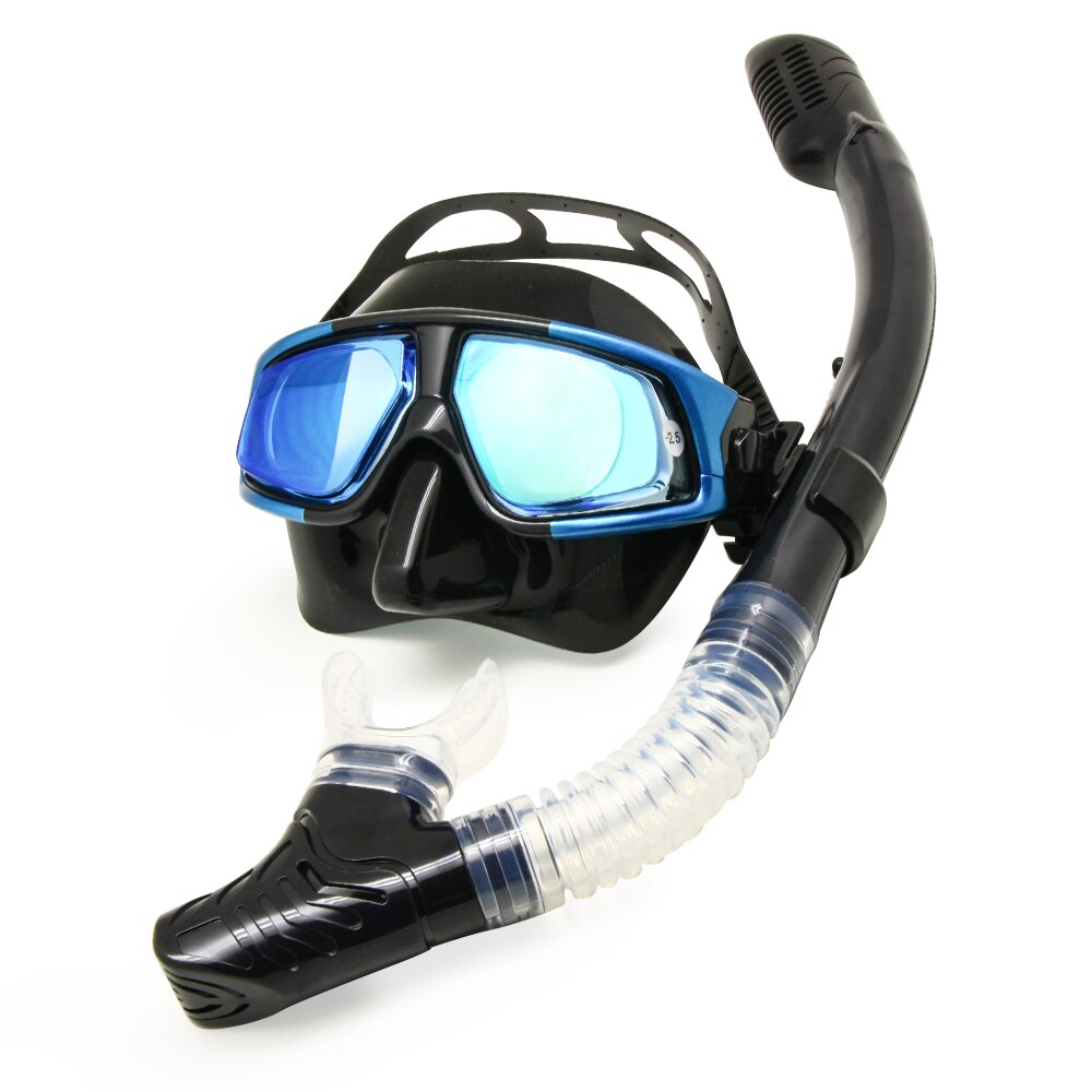 Enzodate Unisex Full Rim Polycarbonate Snorkel Mask Hyperopia Myopia MK005 Goggles Enzodate   