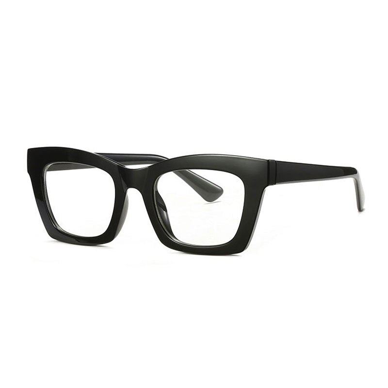 Hotony Women's Full Rim Cat Eye Square TR 90 Frame Eyeglasses 2016 Full Rim Hotony black  