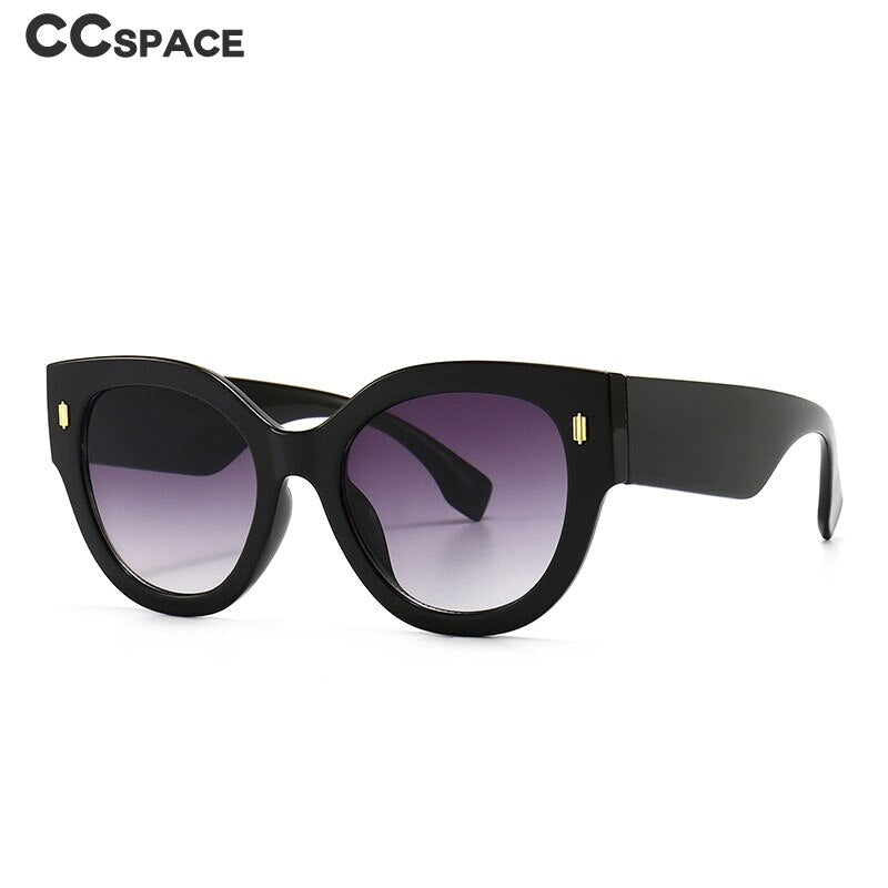 CCSpace Women's Full Rim Square Resin Wide Leg Frame Gradient Sunglasses 46678 Sunglasses CCspace Sunglasses   