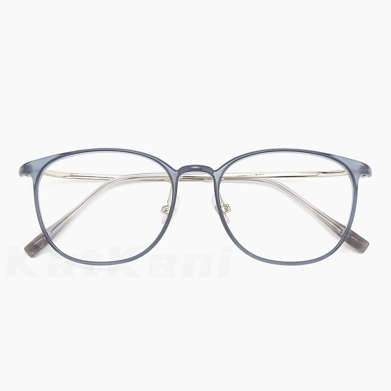 KatKani Unisex Full Rim Ultem Resin Plated Steel Frame Eyeglasses H66066 Full Rim KatKani Eyeglasses   