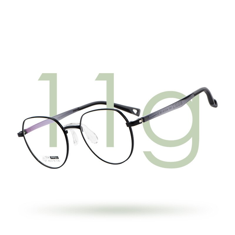 KatKani Unisex Youth Full Rim Round Ultem Alloy Frame Eyeglasses 7507S Full Rim KatKani Eyeglasses   