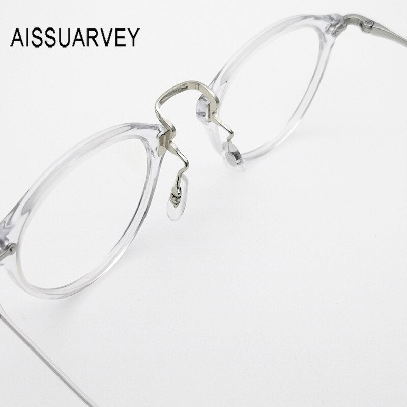 Aissuarvey Round Full Rim Titanium Frame Eyeglasses Gms806 Full Rim Aissuarvey Eyeglasses   