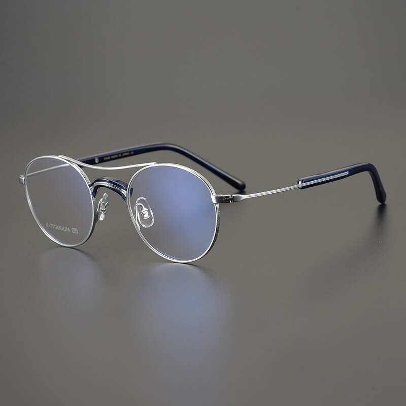 Gatenac Round Titanium Eyeglasses – FuzWeb