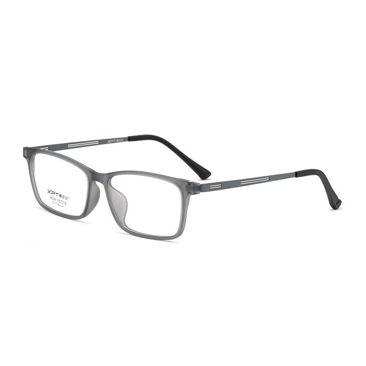 Hotony Unisex Full Rim Square TR 90 Resin B Titanium Frame Eyeglasses 9824 Full Rim Hotony gray  