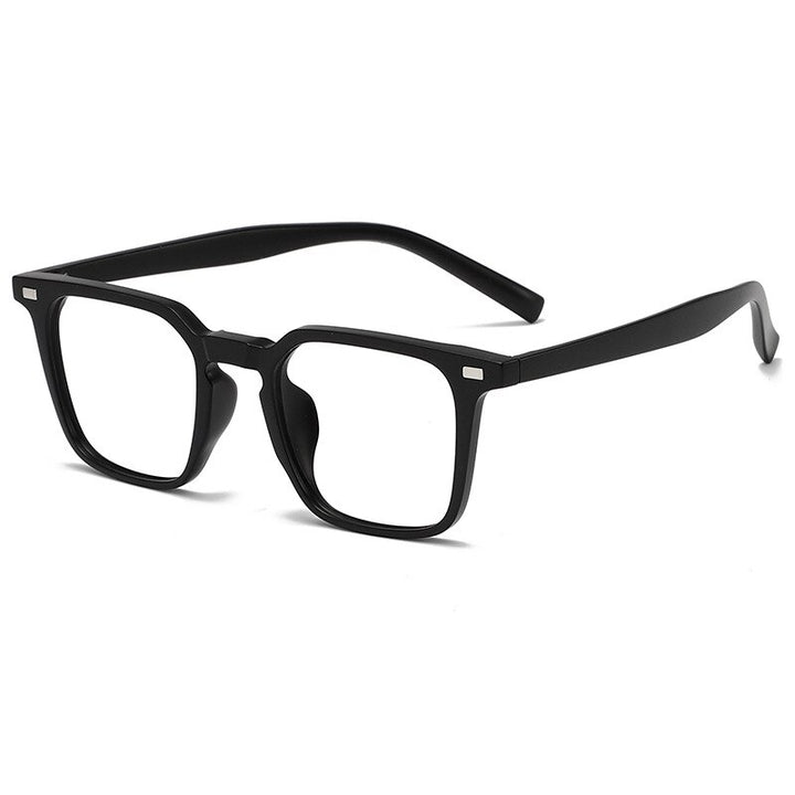 KatKani Unisex Full RIm Square TR 90 Frame Eyeglasses K280 Full Rim KatKani Eyeglasses Matte Black  