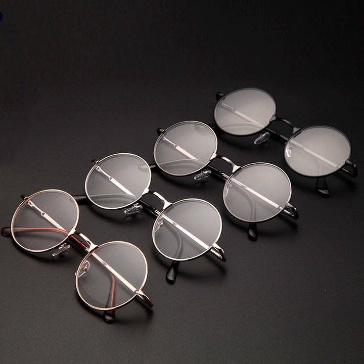 Unisex Reading Glasses Retro Metal Round From +100 To +400 Reading Glasses SunSliver   