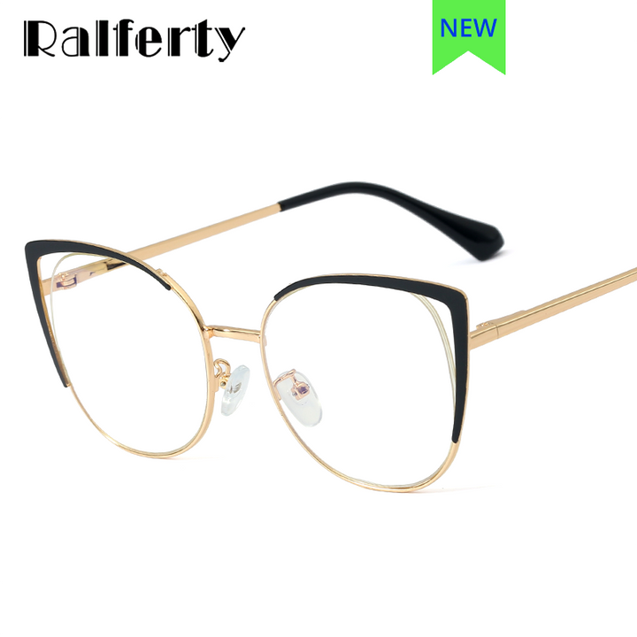 Ralferty Women's Eyeglasses Cat Eye Anti Blue Light F95728 Anti Blue Ralferty   