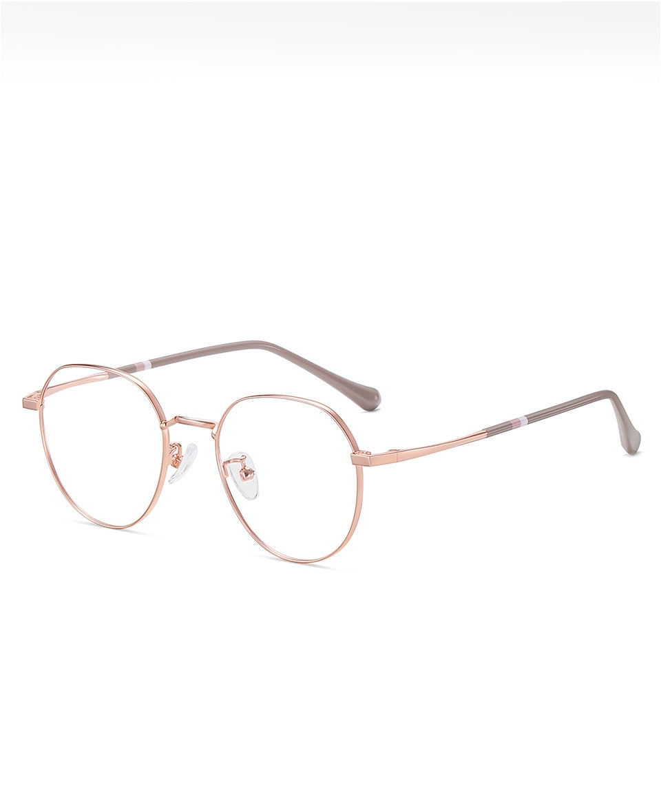 Yimaruili Unisex Full Rim Round Alloy Frame Eyeglasses Y1919 Full Rim Yimaruili Eyeglasses   