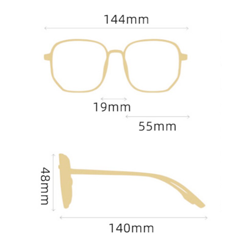 KatKani Unisex Full Rim Square TR 90 Acrylic Frame Anti Blue Light Eyeglasses T2055 Full Rim KatKani Eyeglasses   