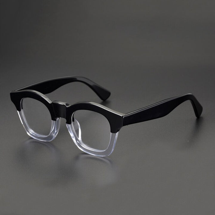 Gatenac Unisex Full Rim Acetate Handcrafted Round Frame Eyeglasses Zxyj16 Full Rim Gatenac 1  