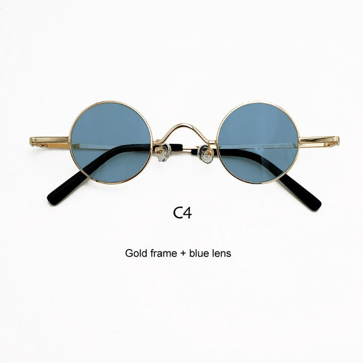 Unisex Acetate Alloy Frame Small Round Sunglasses Sunglasses Yujo C4 China 