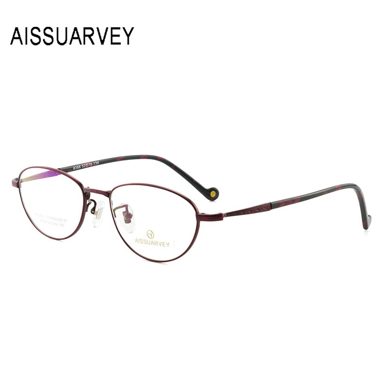 Aissuarvey Women's Full Rim Round Titanium Frame Eyeglasses As8388 Full Rim Aissuarvey Eyeglasses   