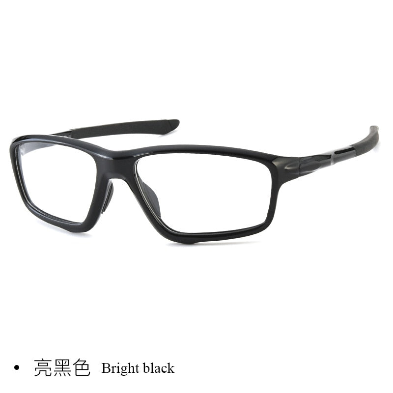 Men's TR90 Full Rim Frame Sports Eyeglasses Zt9231 Sport Eyewear Bclear bright black  