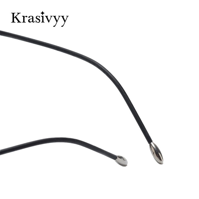 Krasivyy Women's Rimless Square Screwless Titanium Eyeglasses Kr16019 Rimless Krasivyy   
