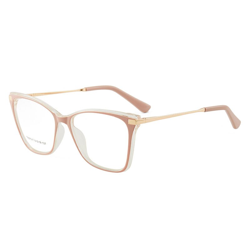 Hotony Women's Full Rim TR 90 Resin Cat Eye Frame Eyeglasses 7017 Full Rim Hotony Pink  