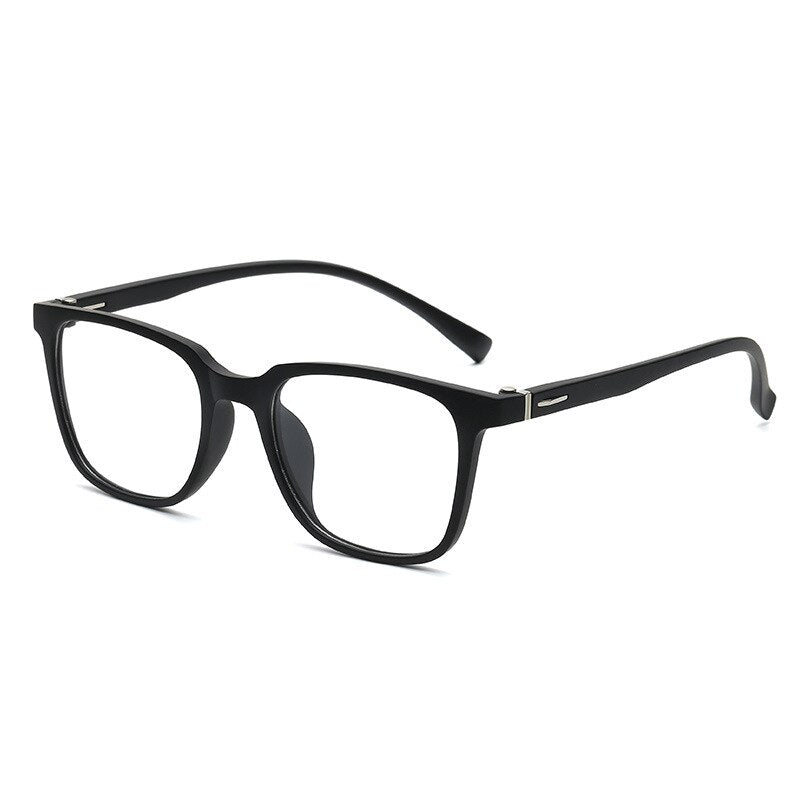 KatKani Unisex Full Rim TR 90 Resin Frame Eyeglasses 17120 Full Rim KatKani Eyeglasses Bright Black  