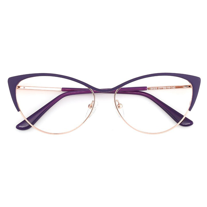 Laoyehui Women's Eyeglasses Cat Eye Reading Glasses 18025 Reading Glasses Laoyehui 0 Purple 