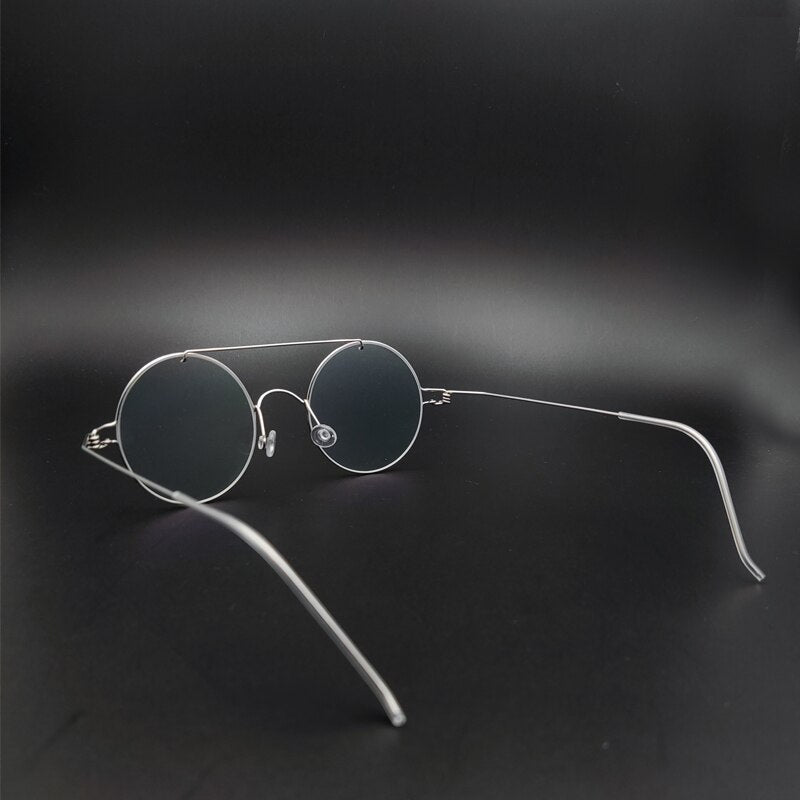 Yujo Unisex Full Rim Stainless Steel Round Double Bridge Eyeglasses Y023 Full Rim Yujo   