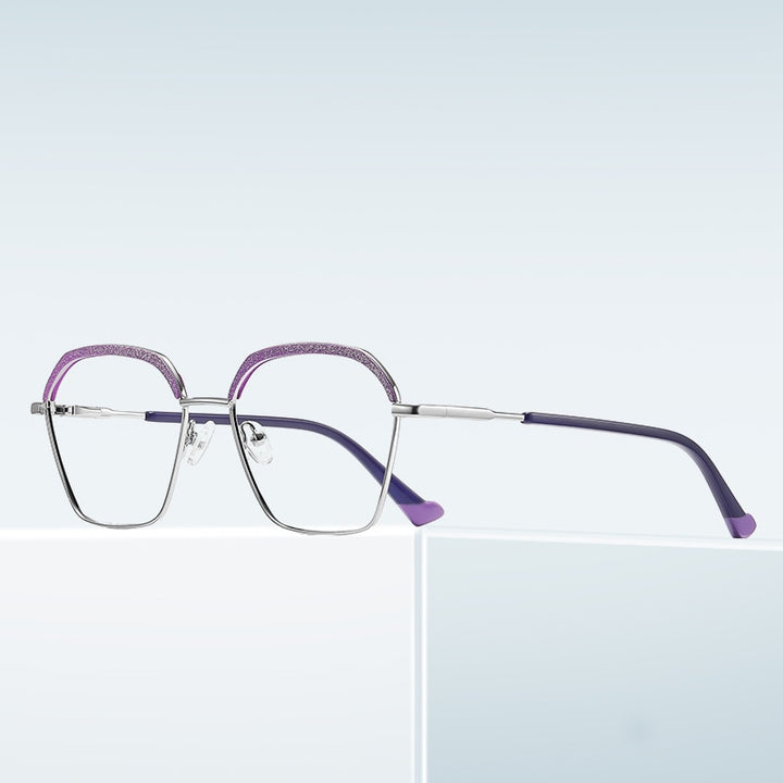 Gmei Women's Full Rim Alloy Square Frame Eyeglasses 3017 Full Rim Gmei Optical   