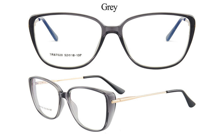 Hotony Women's Full Rim TR 90 Resin Cat Eye Frame Eyeglasses 7020 Full Rim Hotony   