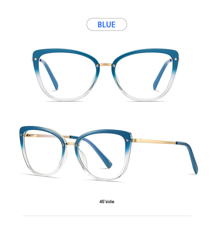 Hotony Women's Full Rim Square TR 90 Frame Eyeglasses 2076 Full Rim Hotony   