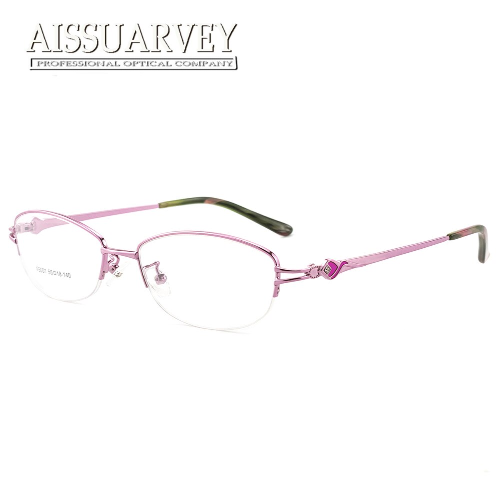 Aissuarvey Women's Semi Rim Alloy Frame Eyeglasses Asf6001 Semi Rim Aissuarvey Eyeglasses   