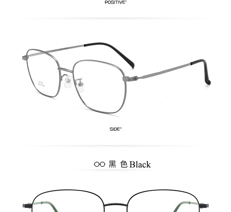 Men's Full Rim Titanium Alloy Frame Eyeglasses Zt1124 Full Rim Bclear   