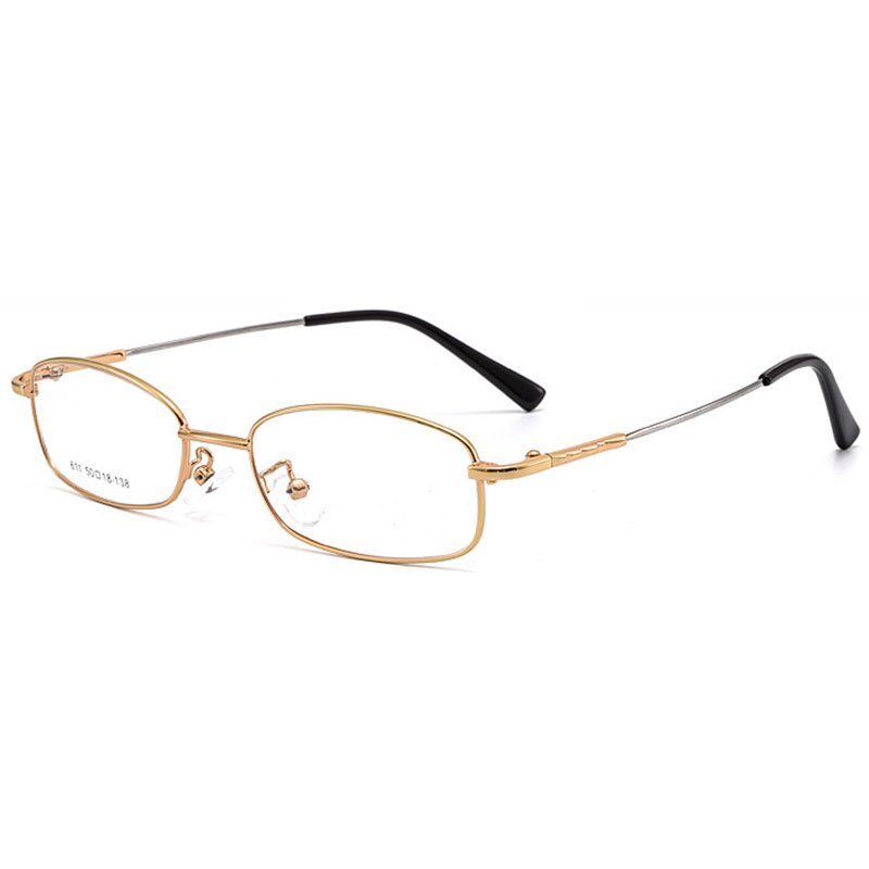 Hotochki Unisex Full Rim Alloy Frame Eyeglasses 611 Full Rim Hotochki Gold  