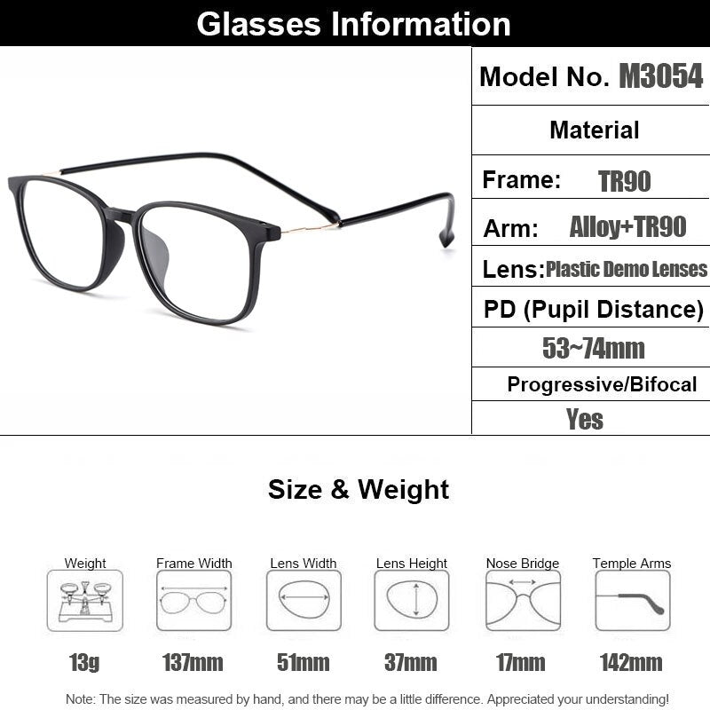 Women's Eyeglasses Ultralight Tr90 Plastic M3054 Frame Gmei Optical   