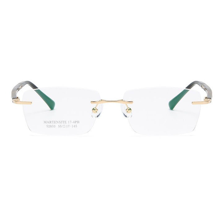 Zirosat 52033 Men's Eyeglasses Alloy Titanium Rimless Rimless Zirosat   
