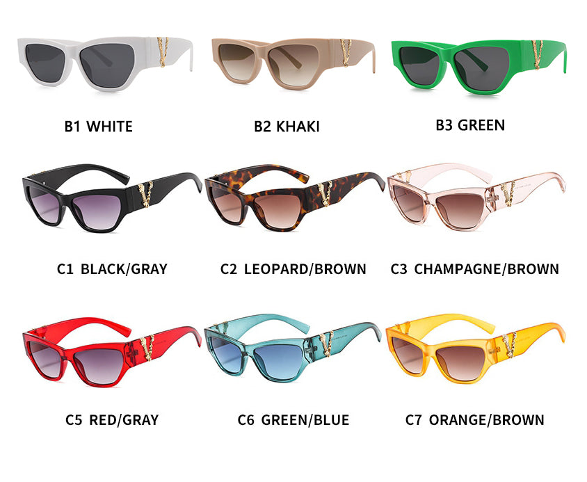 CCSpace Women's Full Rim Cat Eye Resin Frame Sunglasses 46538 Sunglasses CCspace Sunglasses   