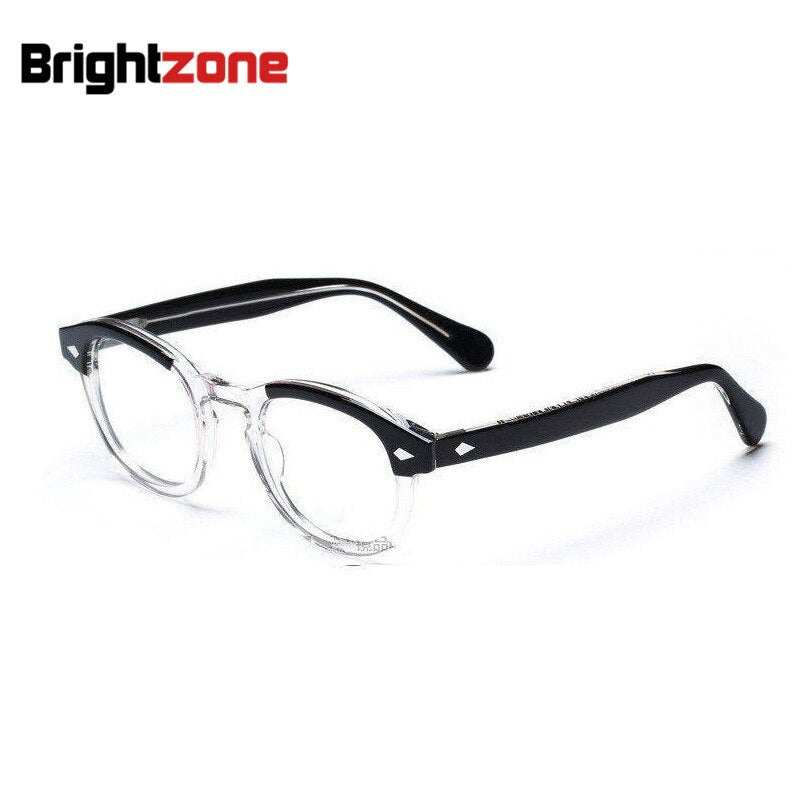 Unisex Full Round Acetate Frame Eyeglasses Three Sizes Frame Brightzone   