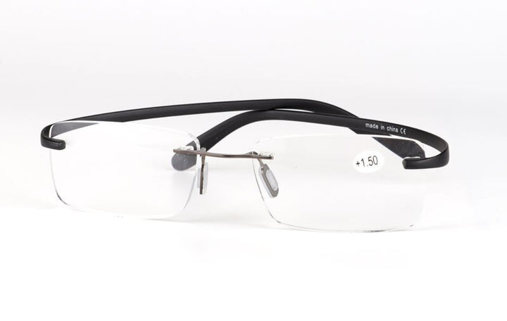 Men's Reading Glasses Anti-reflective Rimless Flexible Reading Glasses Brightzone   