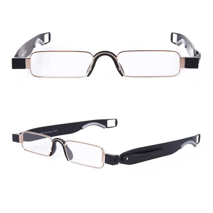 Unisex Reading Glasses Portable 360 Degree Rotation +1.0 to+4.0 Reading Glasses Brightzone +100 C1 