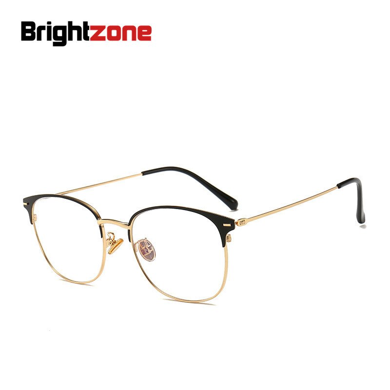 Brightzone Unisex Full Rim Round Alloy Eyeglasses 5551 Full Rim Brightzone   