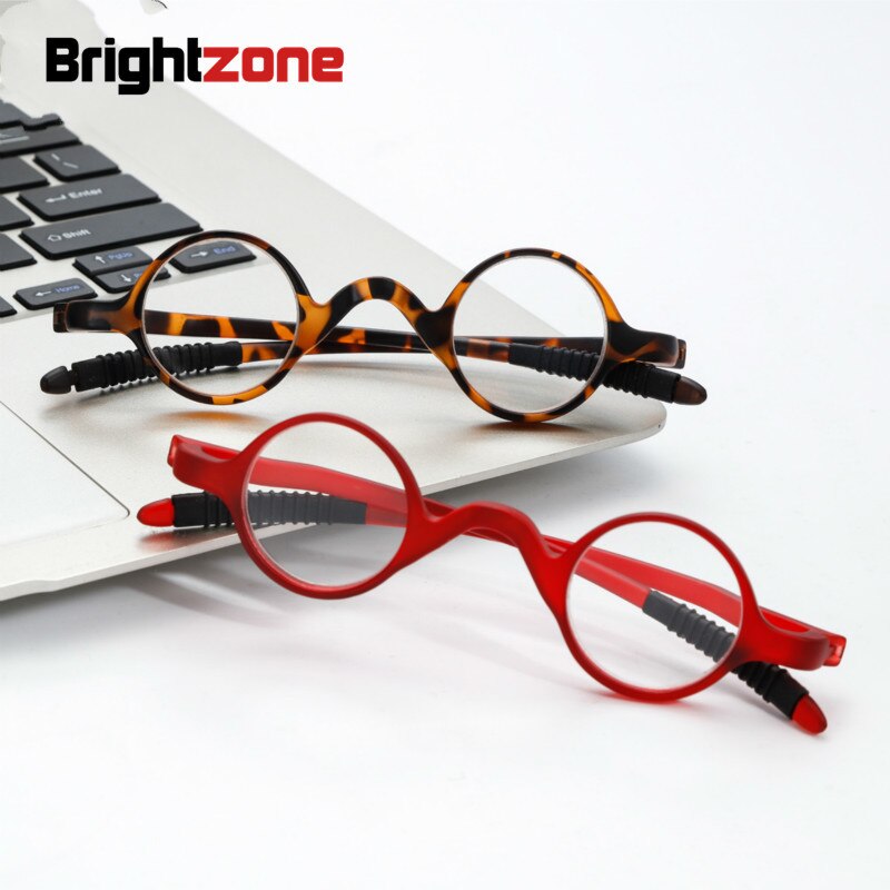 Unisex Round Resin Ultra Light Reading Glasses TR90 Presbyopic Lenses Reading Glasses Brightzone   