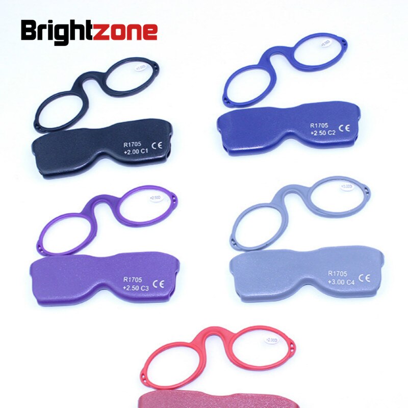Unisex Reading Glasses Silica Round Clip On Glasses Sight Reading Glasses Brightzone   