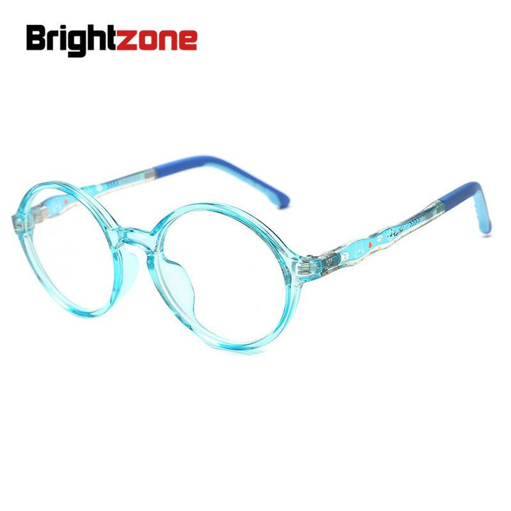 Unisex Children's Anti Blue Light Plastic Titanium Frame Eyeglasses Anti Blue Brightzone   