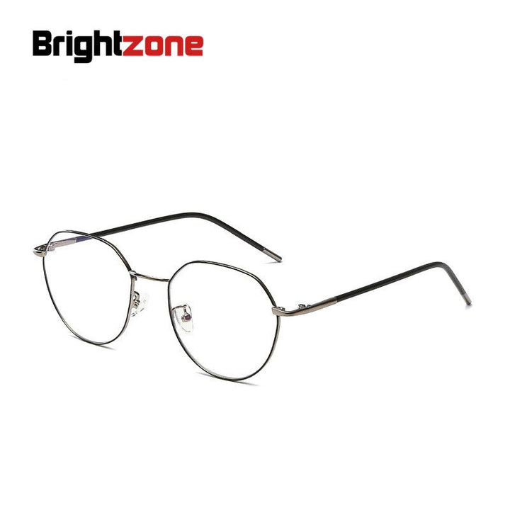 Women's Round Alloy Frame Anti Blue Light Eyeglasses 9572 Anti Blue Brightzone   