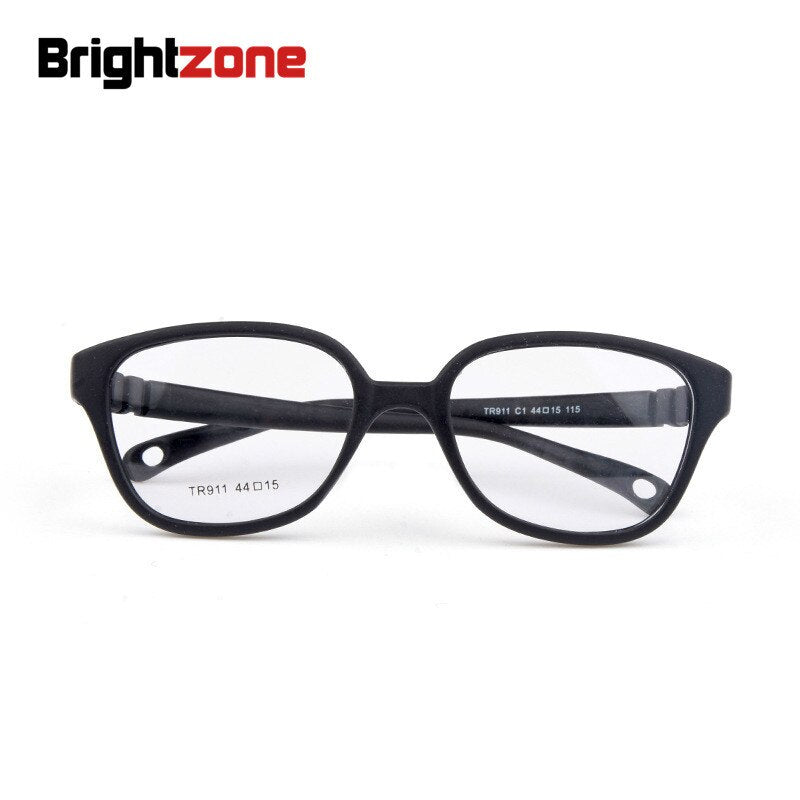 Unisex Children's Plastic Titanium Round Frame Eyeglasses Tr911 Frame Brightzone   