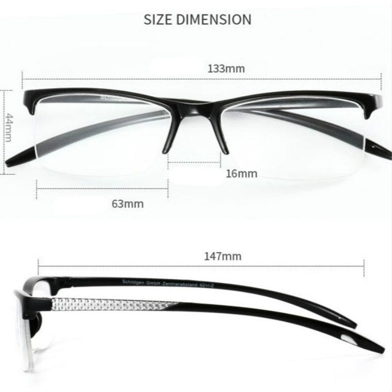 Unisex Reading Glasses Half Spectacle Frame Cr39 Acetate Reading Glasses Brightzone   