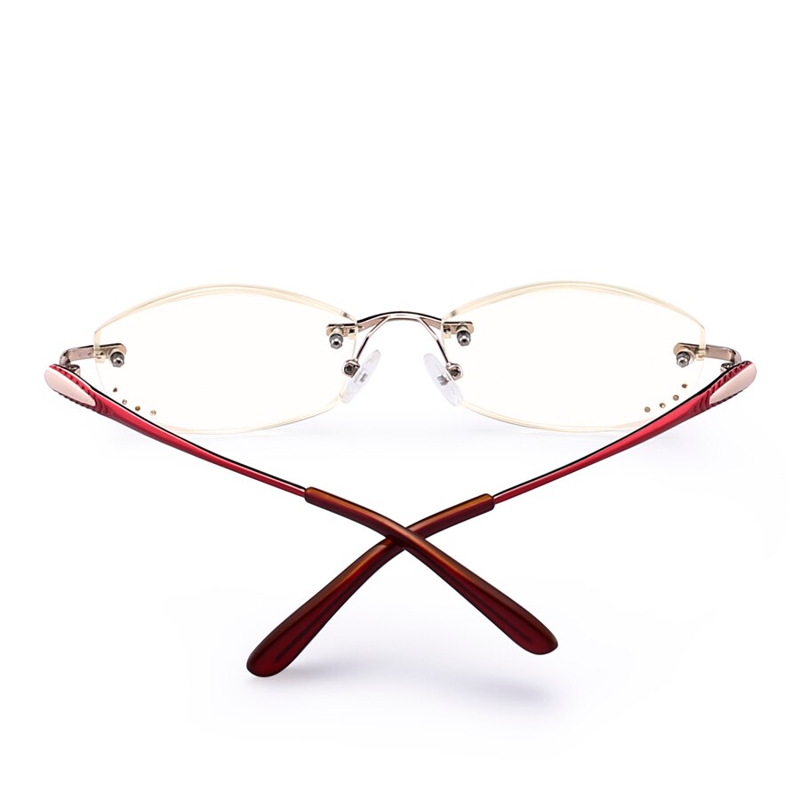Women's Reading Glasses Diamond Cutting Rimless Anti Blue Light Reading Glasses Brightzone   