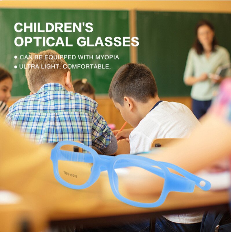 Unisex Children's Plastic Titanium Round Frame Eyeglasses Tr911 Frame Brightzone   