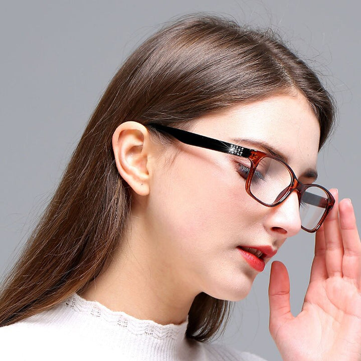 Women's Reading Glasses Anti-reflective Spectacle Frame Diamonds Reading Glasses Brightzone   