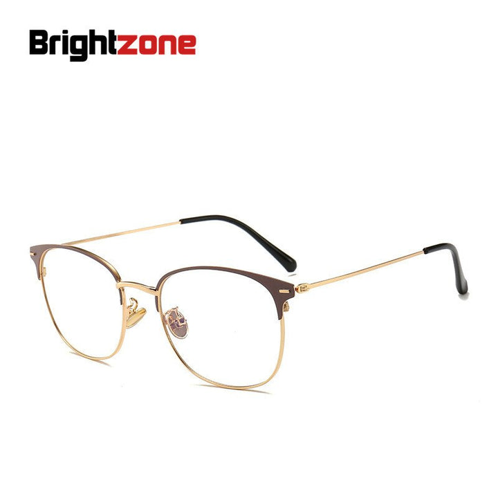 Brightzone Unisex Full Rim Round Alloy Eyeglasses 5551 Full Rim Brightzone   