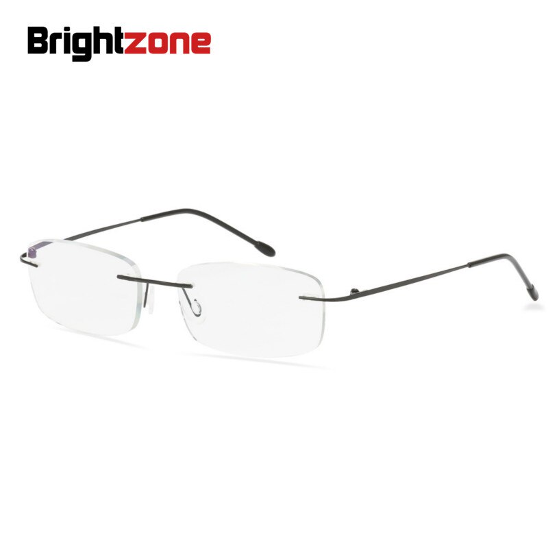 Unisex Reading Glasses Stainless Steel Rimless Anti-reflective Reading Glasses Brightzone   