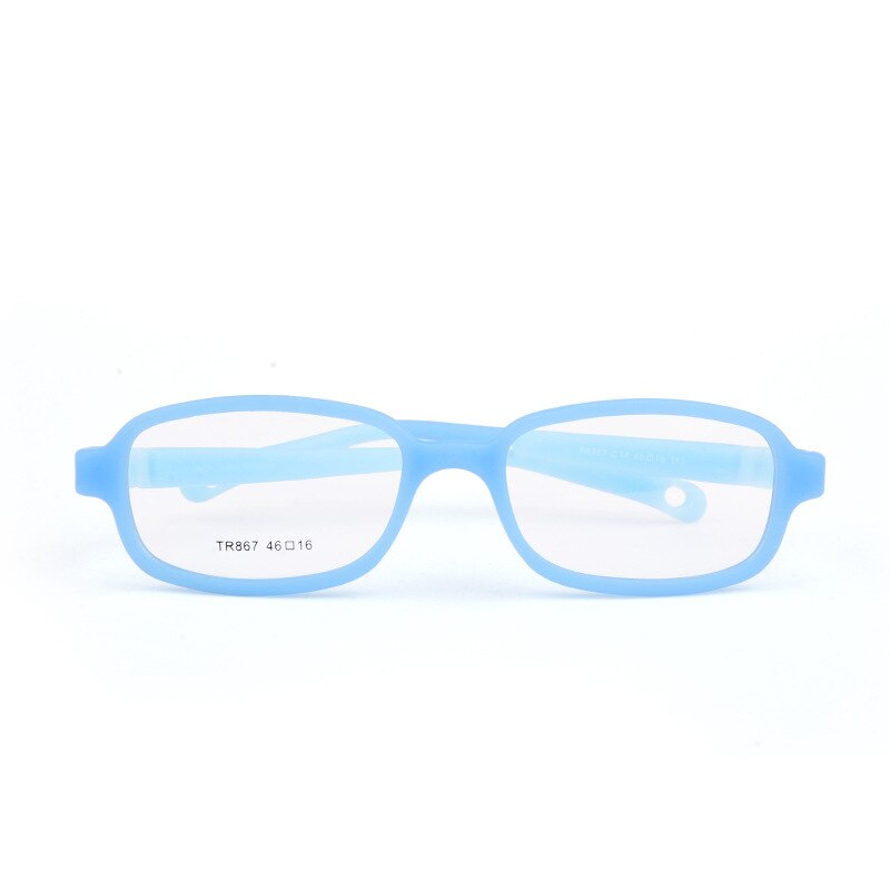 Unisex Children's Square Plastic Titanium Framed Eyeglasses Frame Brightzone C14 blue  
