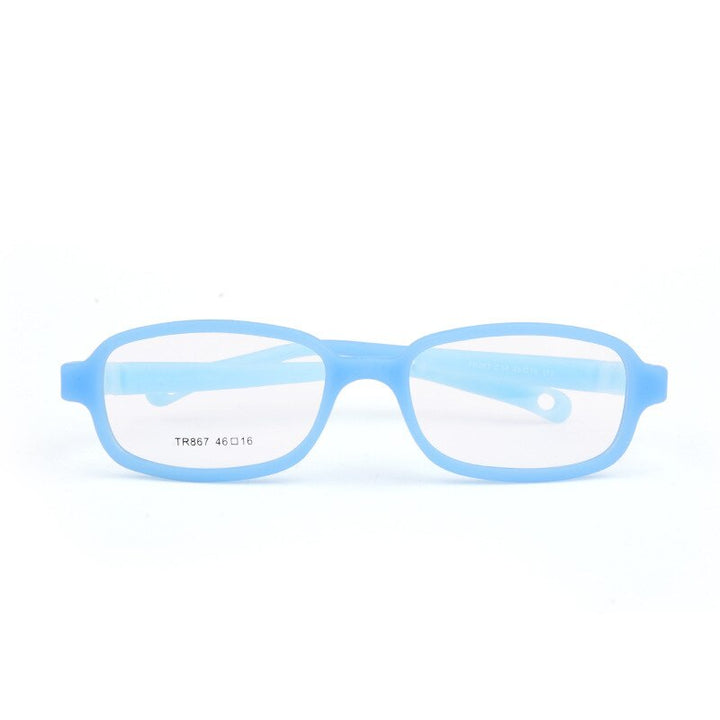 Unisex Children's Square Plastic Titanium Framed Eyeglasses Frame Brightzone C14 blue  