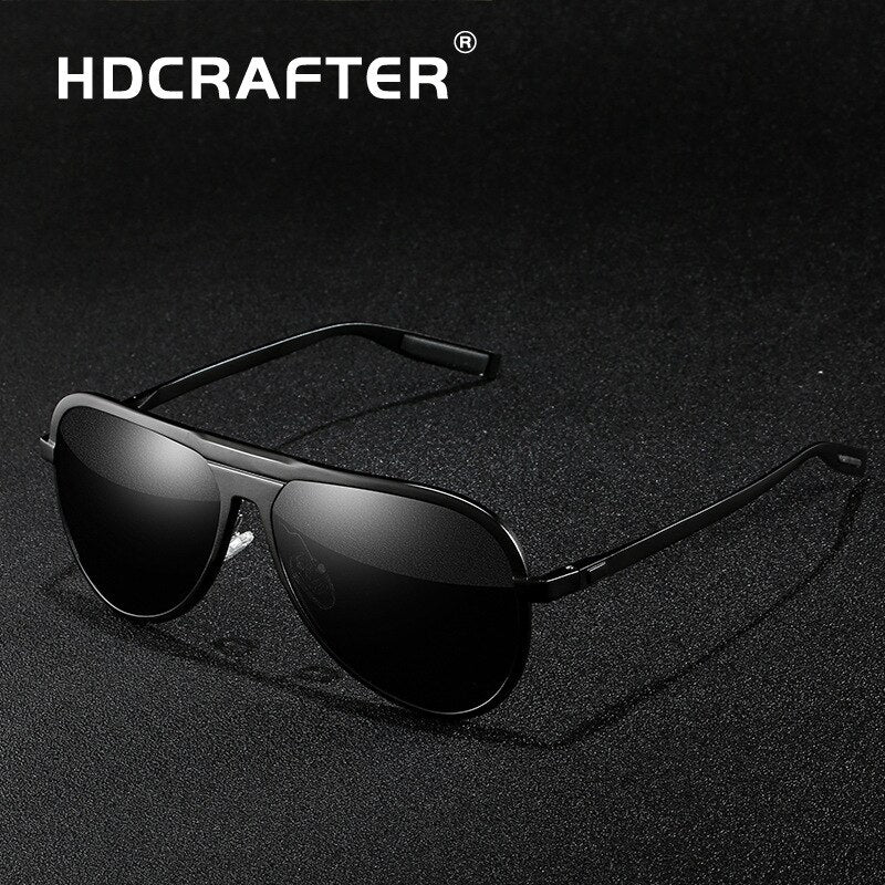 Hdcrafter Men's Full Rim Aluminum Magnesium Round Frame Polarized Sunglasses G9828 Sunglasses HdCrafter Sunglasses   