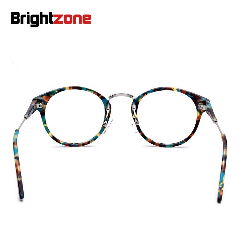 Unisex Eyeglasses Handmade Acetate Round 6507 Frame Brightzone   